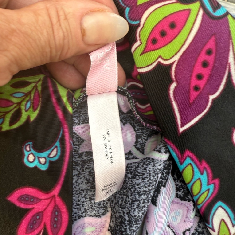 Victoria's Secret Black Floral Swim Skirt Coverup - Picture 3 of 3